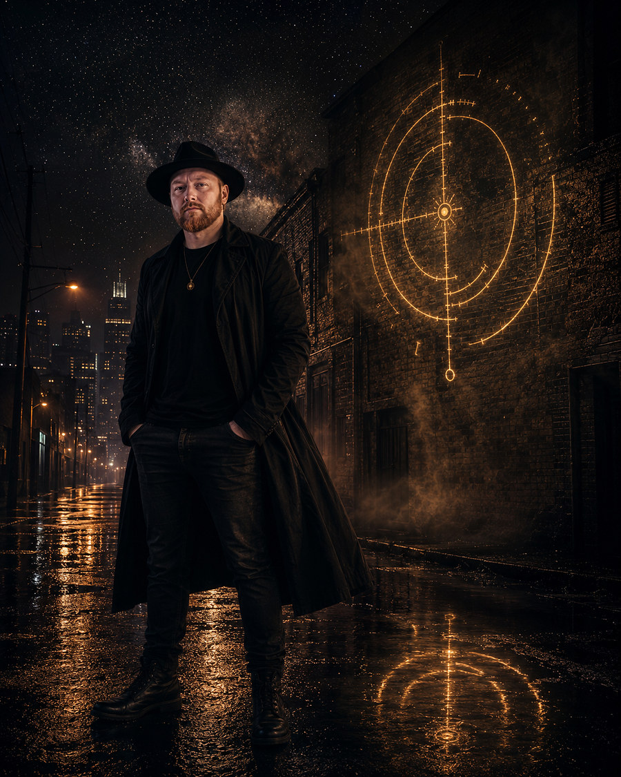 Cosmic Interjections urban signal wall portrait